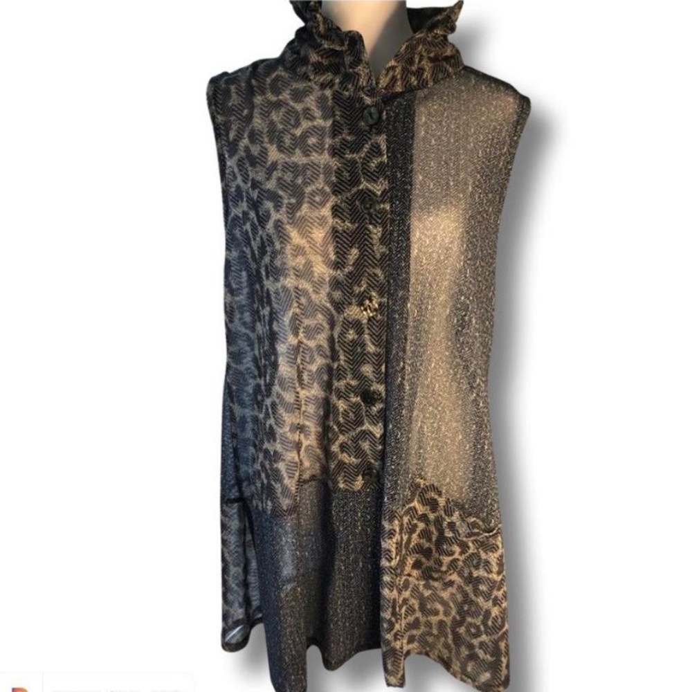 Damme sheer sleeveless top or mini dress size small